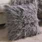 Mongolian Faux Fur Throw Blanket & Pillow Covers Set - 50" x 60"/20" x 20"