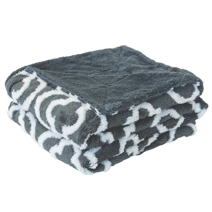 Jacquard Sherpa Throw Blanket (50&quot;x60&quot;)