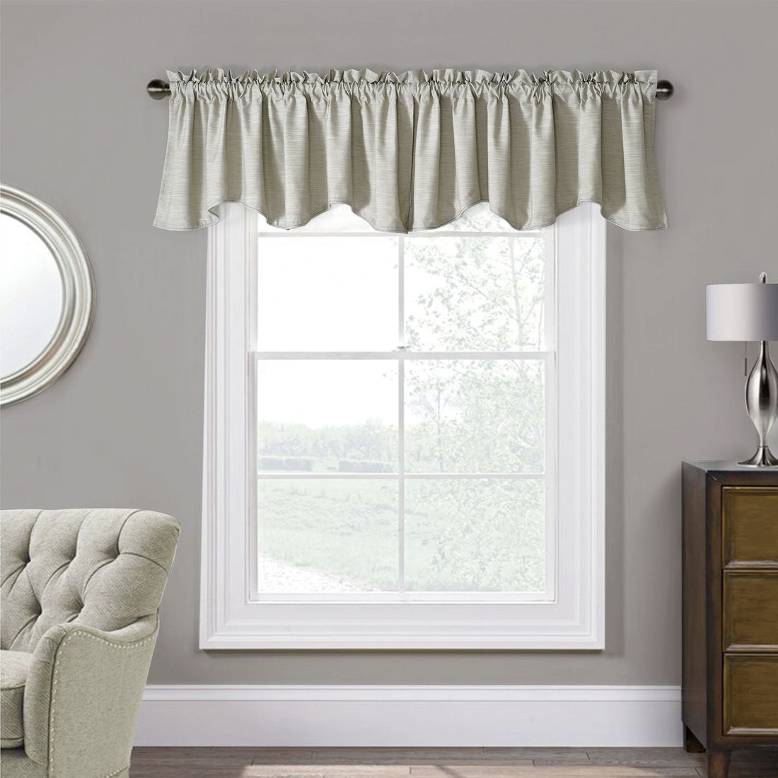 Bedford Linen Blended Valance - Set of 2 (60"x19")