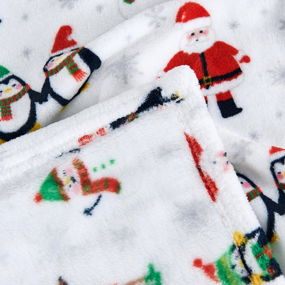 Christmas Plush Printed Throw Blanket (50&quot;x60&quot;)