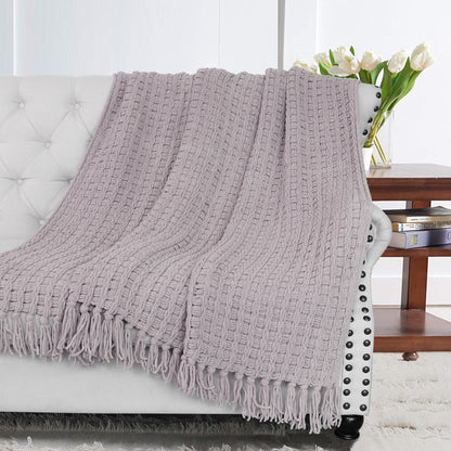 Space Yarn Knitted Throw