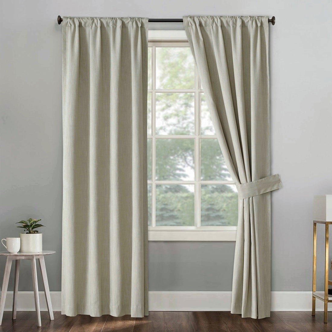 Bedford Linen Blended Curtain - Set of 2