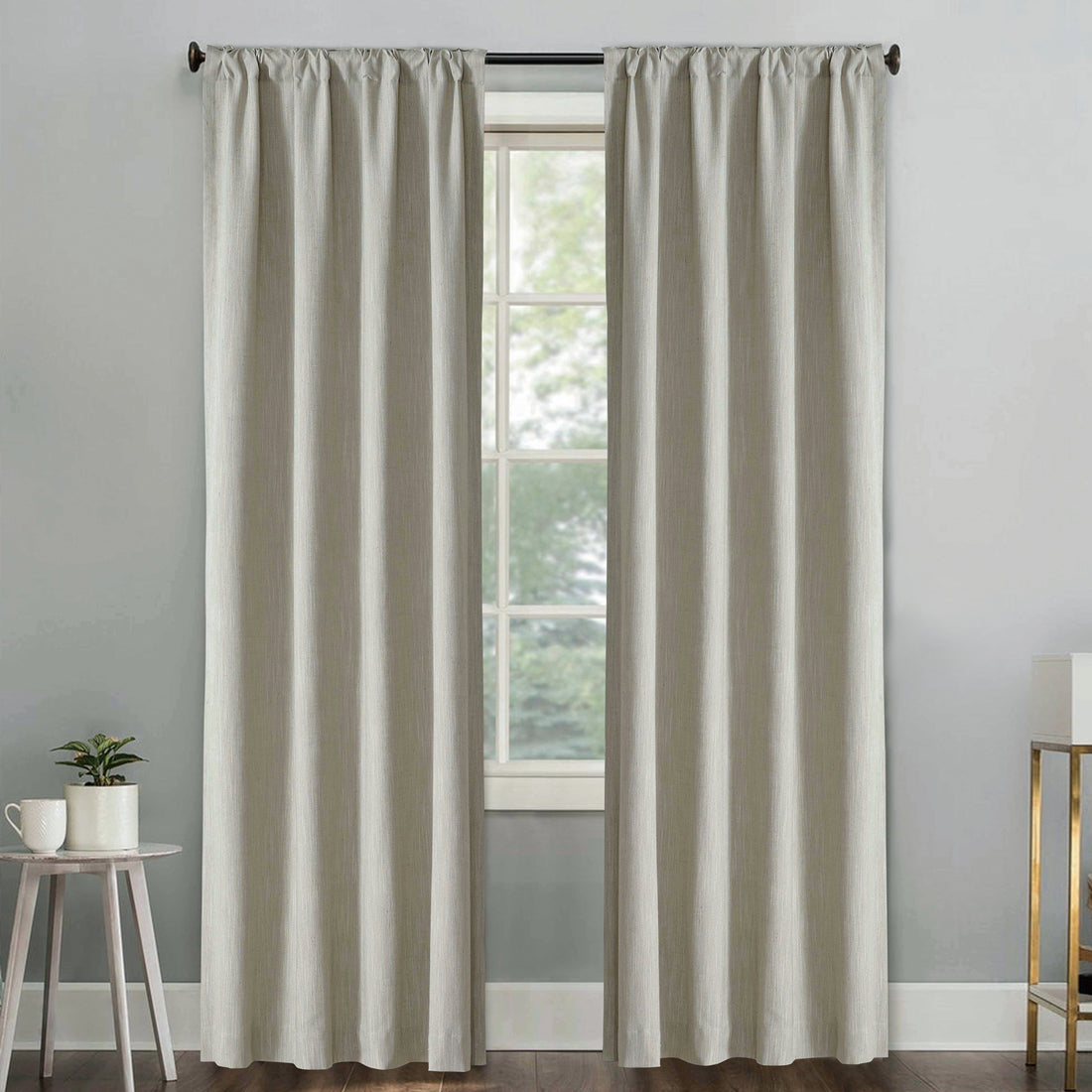 Bedford Linen Blended Curtain - Set of 2