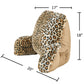 Almohada de respaldo de almohada de tamaño mediano/grande de piel sintética de leopardo