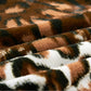 Manta con respaldo de sherpa y piel sintética Animal Nature - 86&