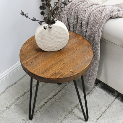 Reclaimed Pine Wood End Table