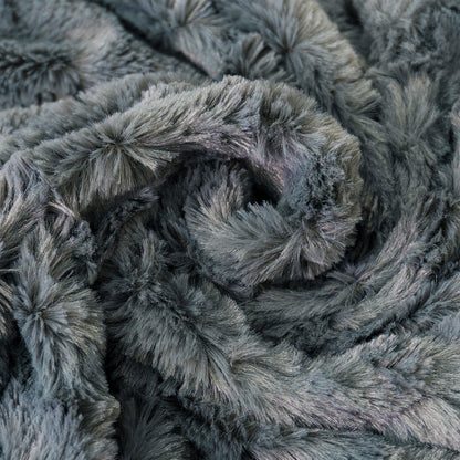 Saga Double Sided Faux Fur Throw Blanket