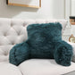 Shaggy Faux Fur Bedrest Pillow Backrest Pillow, 20" x 18" x 17"