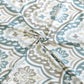 Tivoli Ikat - Juego de cortinas y cenefas (2 piezas), color verde azulado y aguamarina 