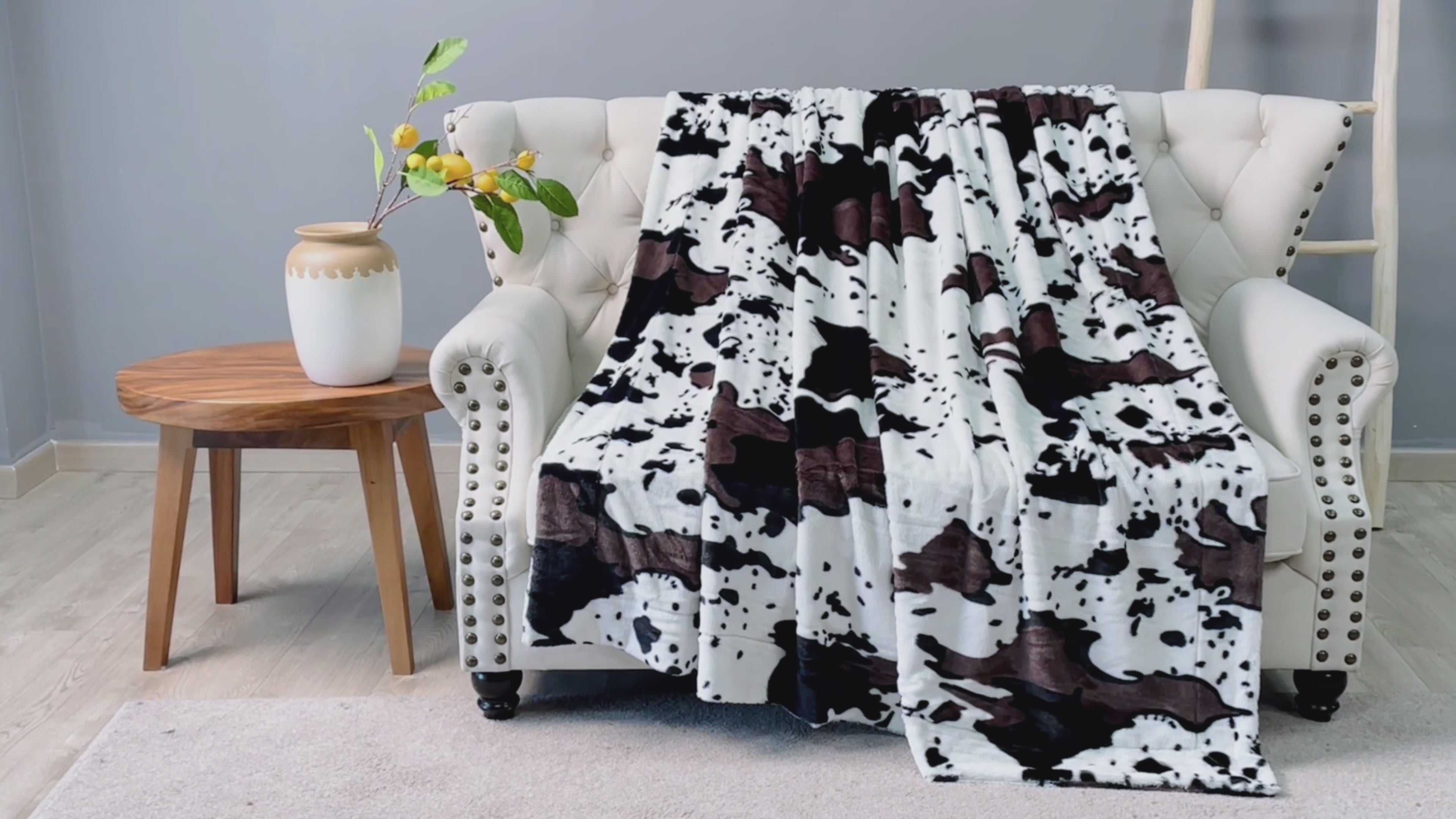 Better homes & gardens faux fur cowhide throw online blanket