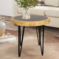 Suar Wood Round Side Table