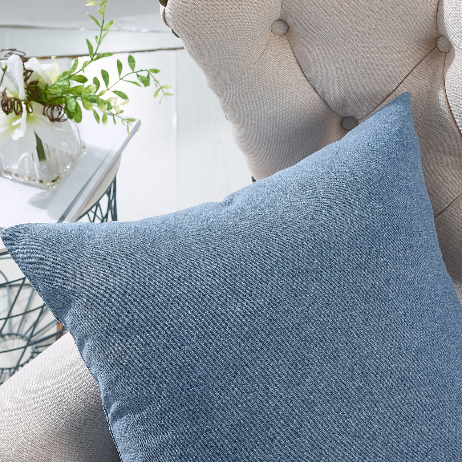Denim 2 Piece Decorative Pillow Covers (Jeans) (20&quot; x 20&quot;)